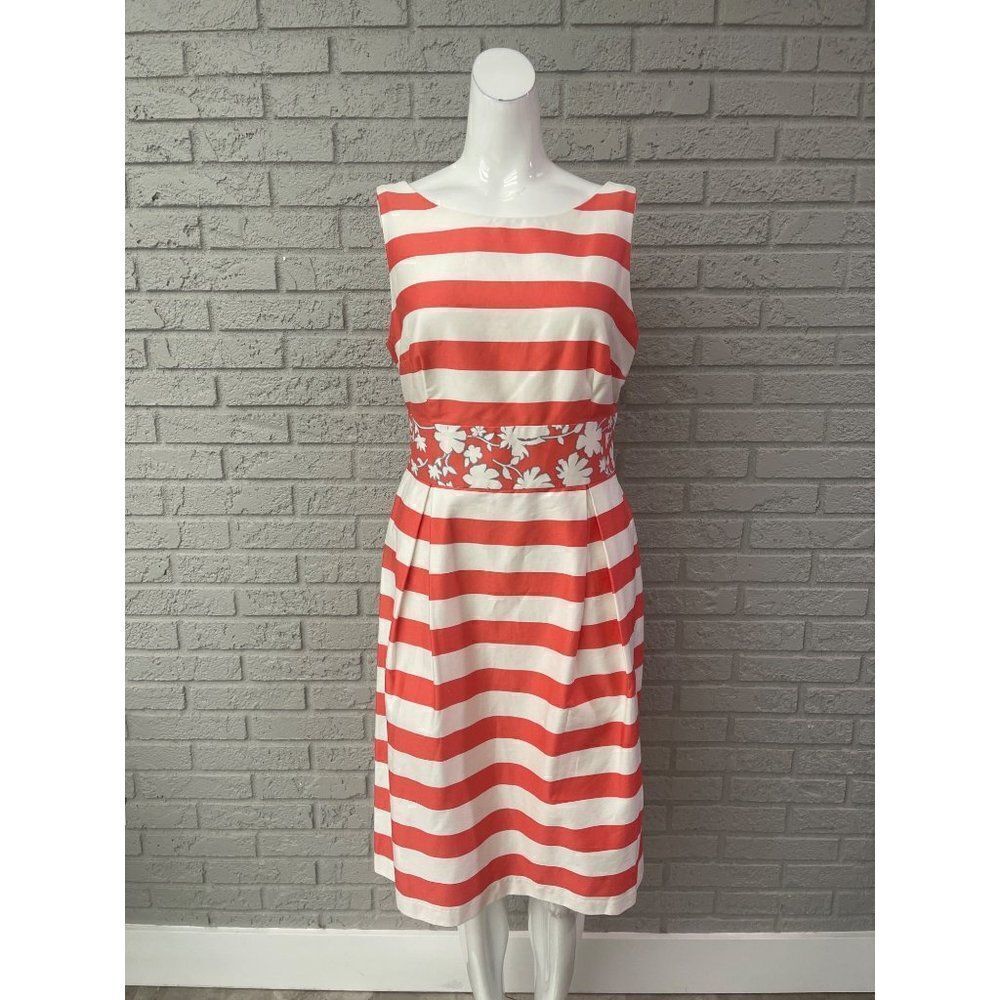 Alyx Limited Floral Striped Pleated Sleeveless Dress Size 12